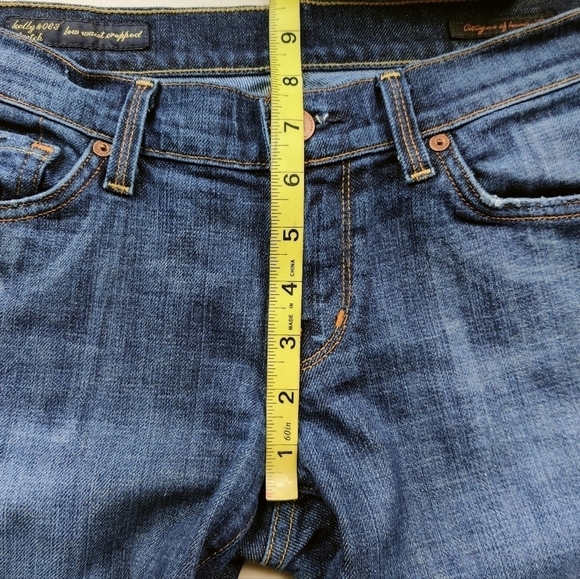 Citizens of Humanity Kelly Stretch Low Waist Cropped Y2K Blue Jeans size 28 - Picture 12 of 13